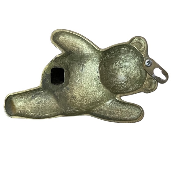Vintage Brass Teddy Bear Wall Hook 5" - Picture 2 of 6